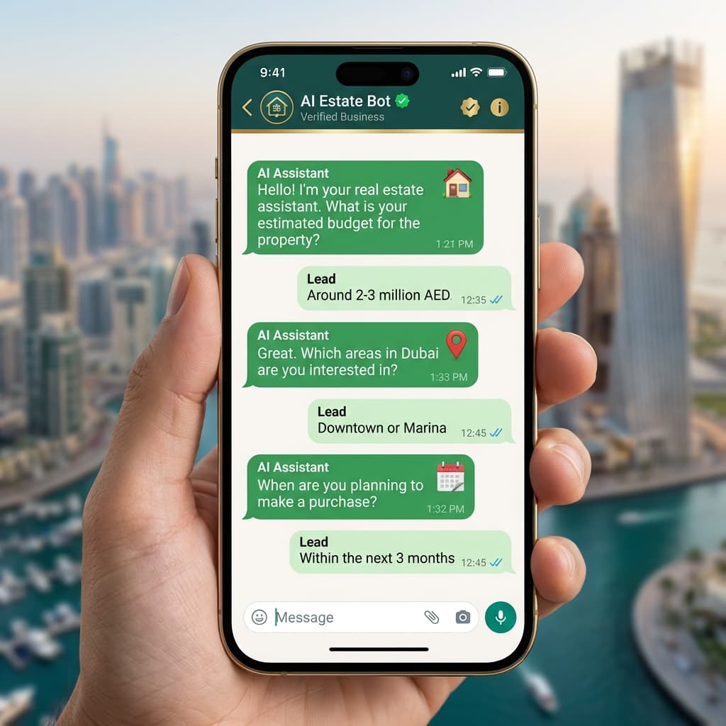 WhatsApp AI Bot Qualifying Real Estate Lead